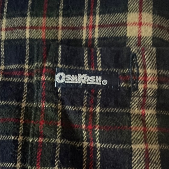 Vintage OshKosh B'gosh Plaid Flannel Shirt - Picture 3 of 4